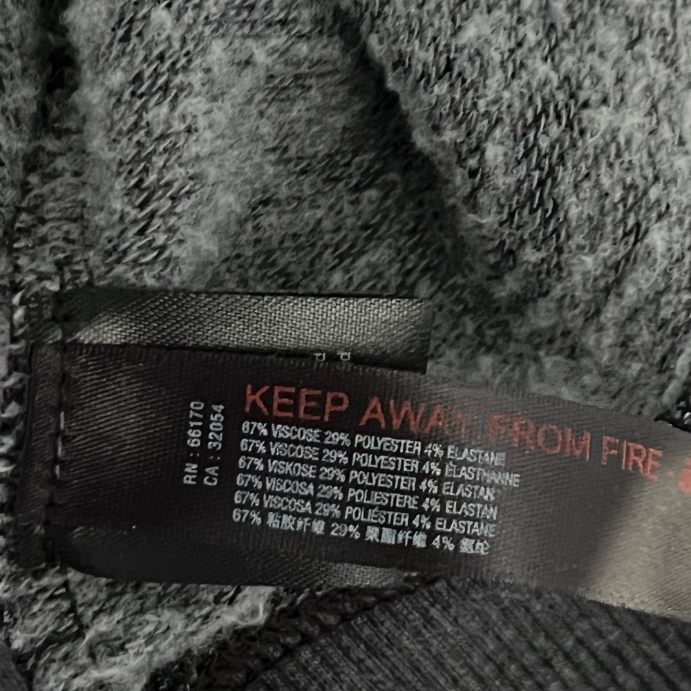 Free People Fp Movement Bonfire Oversized Hoodie Large Gray Black Sweatshirt NWT - Picture 8 of 16